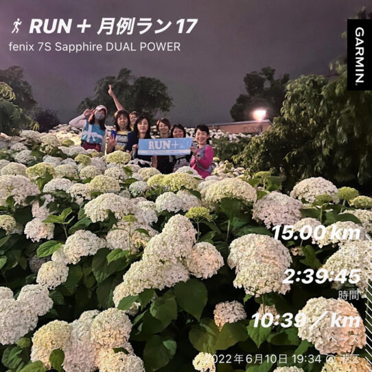RUN+ 月例 都内 街ラン 紫陽花